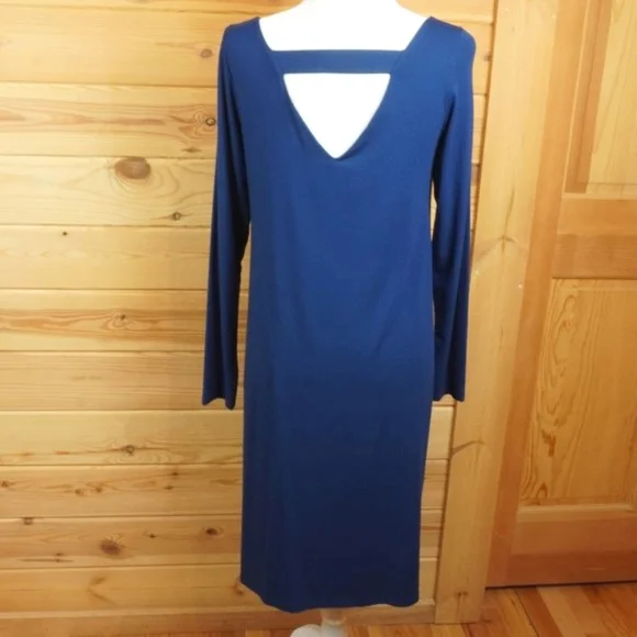 Eileen Fisher Deep Blue Midi Dress Size Small - Picture 7 of 10